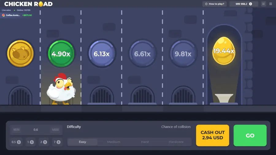 Chicken Road — Hero-Banner auf Betalright Casino